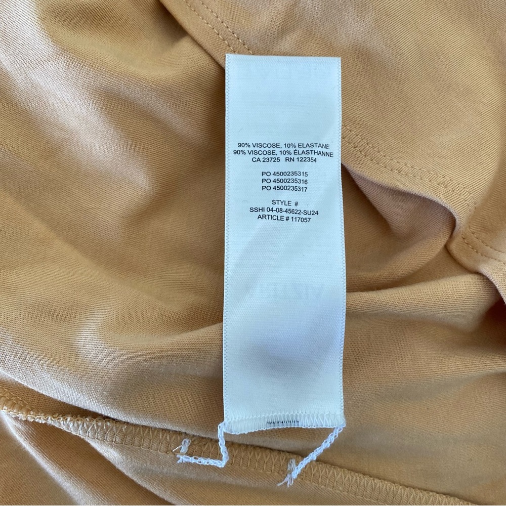 Wilfred Aritzia Bloomsbury Apricot Peach Sleeveless Ruffle Dress Tiered Skirt - Picture 8 of 10